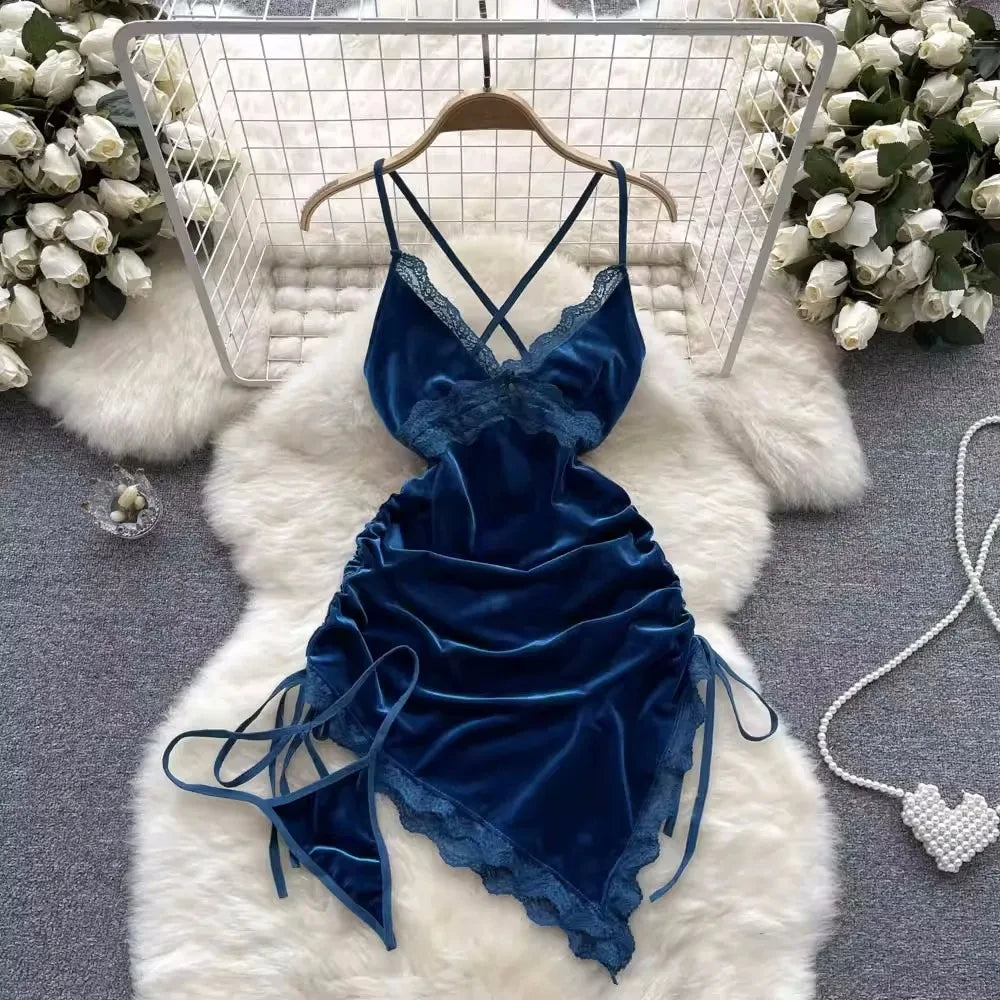 Spring Summer Sexy Lace Mesh Classical Metal Buckle With Hairball Jumpsuit Single-Breasted Eastern Style Stand Collar Bodysuit