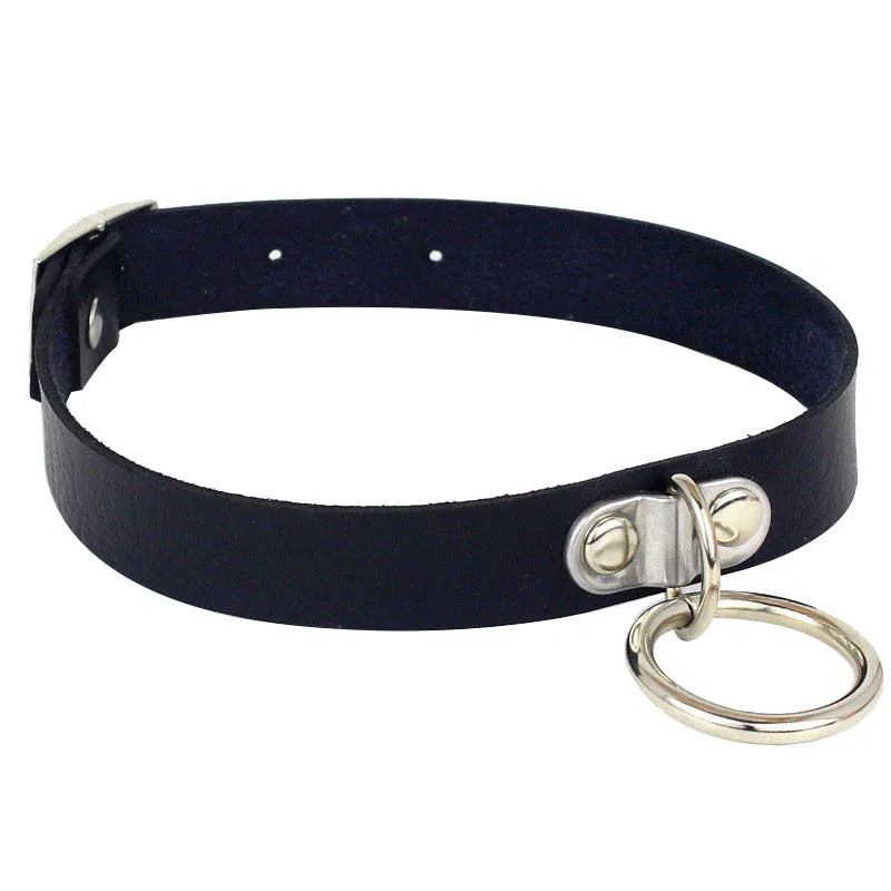 Unisex Gothic Choker Necklaces Women Girls Rivet Leather Necklace Rock Kpop Punk Neck Collars Black Choker Necklace Cool Collar