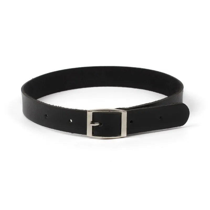 Unisex Gothic Choker Necklaces Women Girls Rivet Leather Necklace Rock Kpop Punk Neck Collars Black Choker Necklace Cool Collar