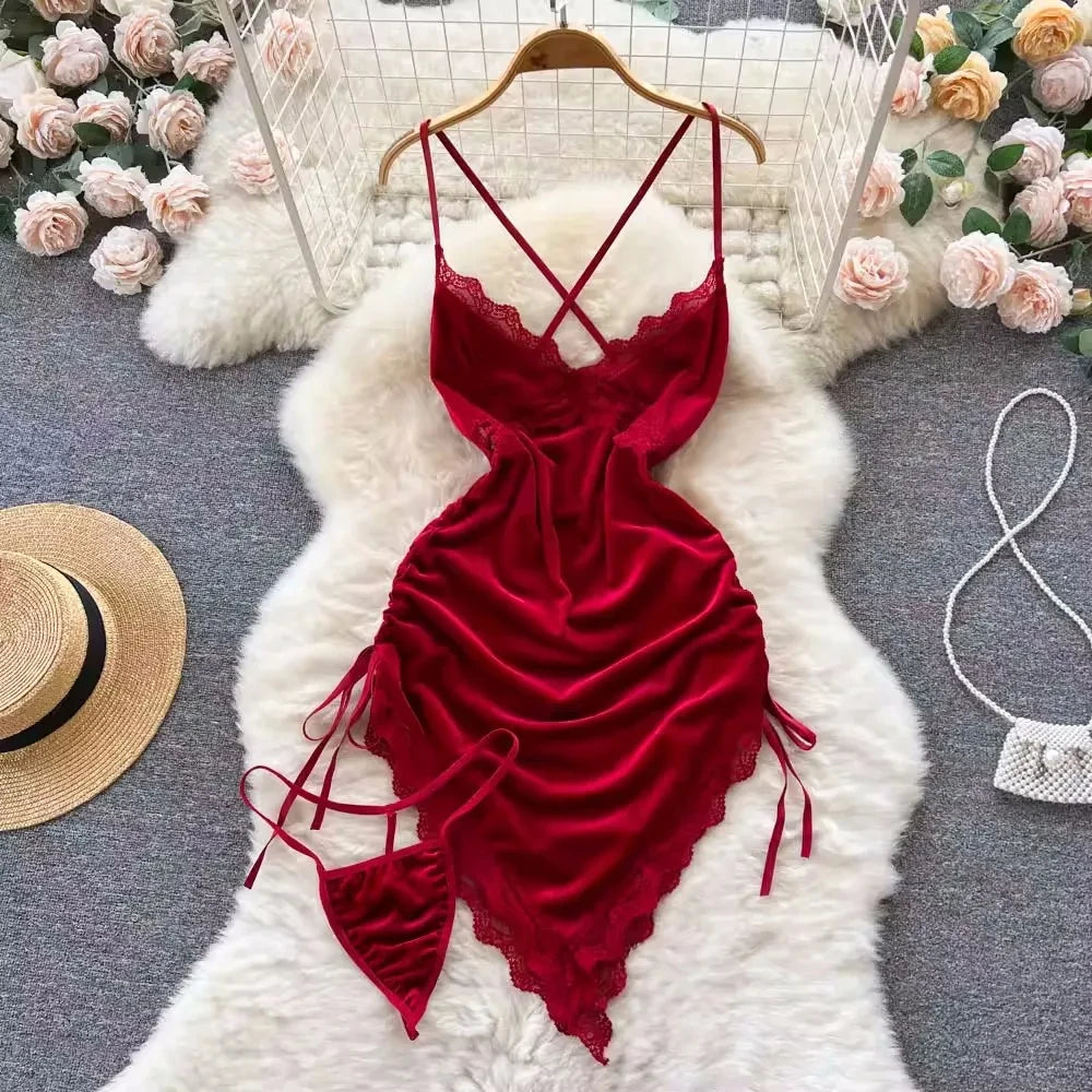 Spring Summer Sexy Lace Mesh Classical Metal Buckle With Hairball Jumpsuit Single-Breasted Eastern Style Stand Collar Bodysuit