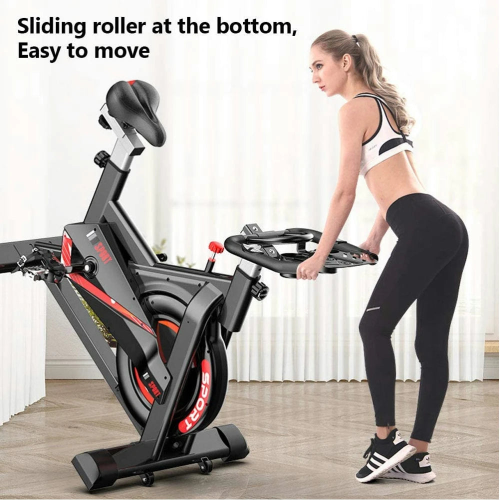 SPINNING SPORT, static bike, adjustable resistance up to 24 KG, with versatile LCD display, CARDIO, calories, height adjustable fast shipping from Europe
