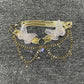 Women's Butterfly Embroidered Top Crystal Chain Sleeveless Cropped Top Camisole Backless Adjustable Sexy Beach Holiday Y2K Top