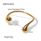 Uworld Waterproof 18K Gold Plated Stainless Steel Drop Cuff Bracelet Statement Fashion Personality Charm Jewelry Women bracelet