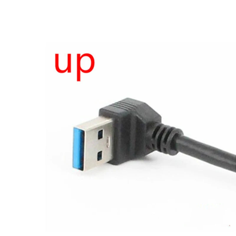 USB 3.0 Extension Cable Up Down Left Right Angle 90 Degree Male To Female Super Speed 5Gbps USB Data Sync Charging Cables