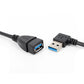 USB 3.0 Extension Cable Up Down Left Right Angle 90 Degree Male To Female Super Speed 5Gbps USB Data Sync Charging Cables