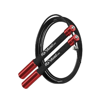 Cuerda de saltar Fitskuad Speed, resistente, ajustable, ligera, con asas de aluminio macizo y rodamientos de bolas, suave para CrossFit.