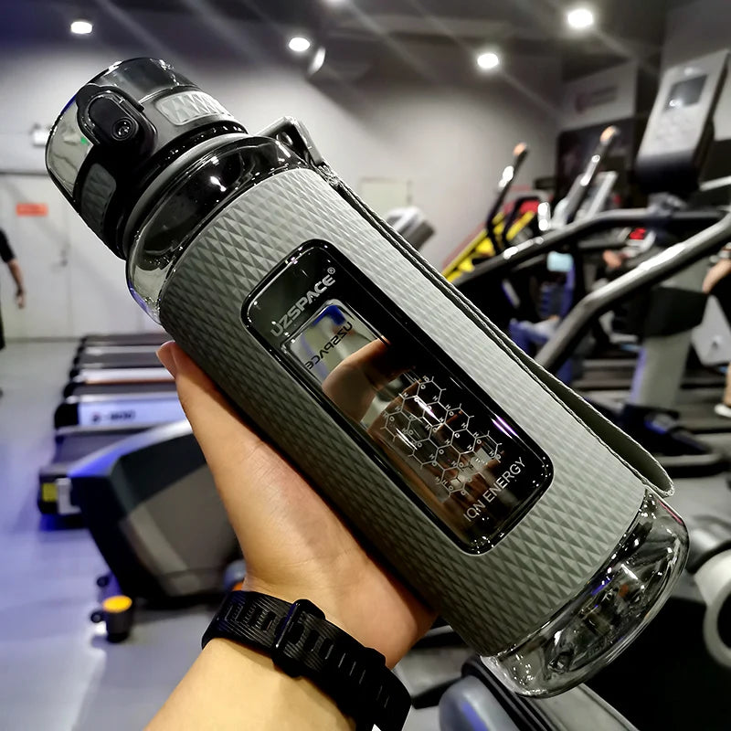 Bouteilles d'eau de sport UZSPACE sans BPA, portables, anti-chute, anti-fuite, grande capacité, bouilloire de fitness, bouteille en plastique Tritan
