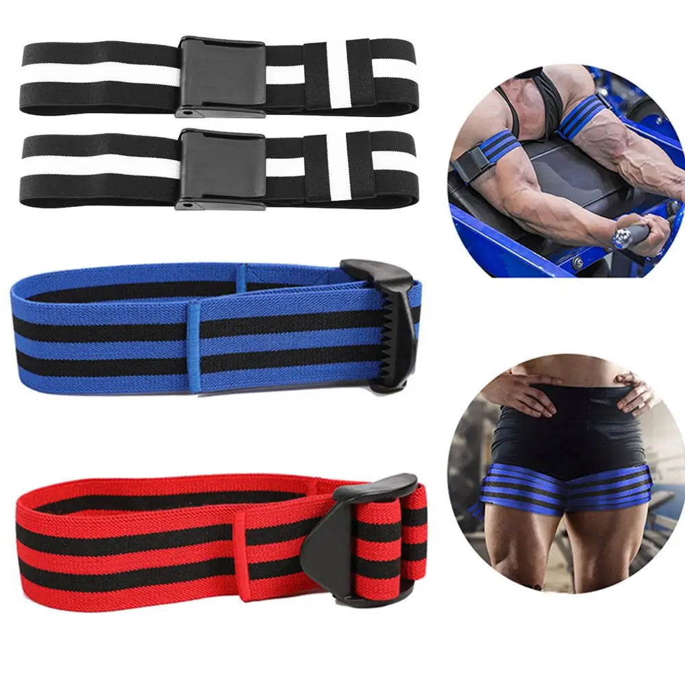 2 bandas de restricción del flujo sanguíneo BFR para entrenamiento de oclusión, ideales para glúteos y caderas. Accesorios deportivos.