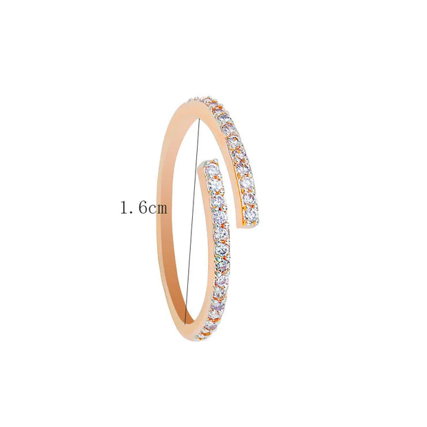 New 2024 Minimalist Thin Rings For Women Wedding Brilliant Cubic Zircon High Quality Versatile Female Finger Ring Jewelry