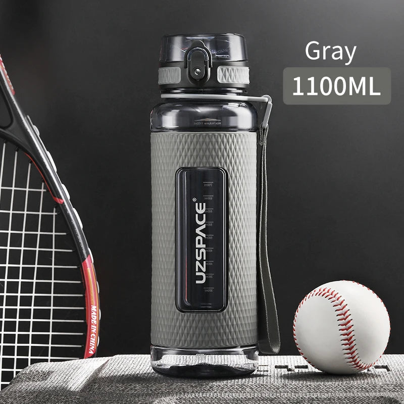 Bouteilles d'eau de sport UZSPACE sans BPA, portables, anti-chute, anti-fuite, grande capacité, bouilloire de fitness, bouteille en plastique Tritan