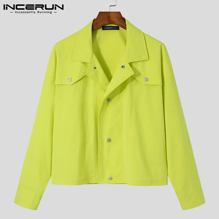 Fashion Casual Men's Fashionable All-match Jackets INCERUN Tops 2023 Male Streetwear All-match Trend Long-sleeved Jackets S-5XL