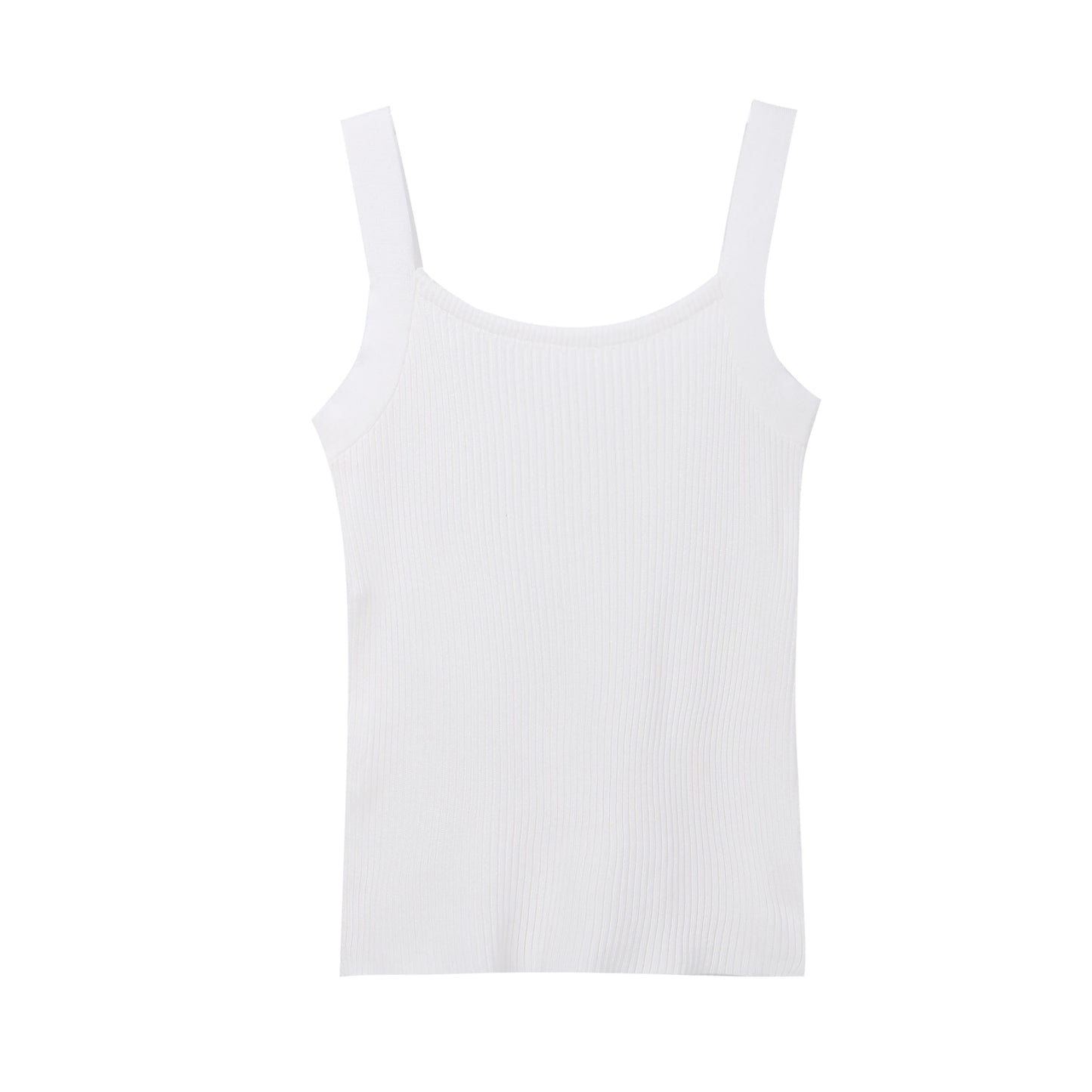 HELIAR Femmes Hauts unis Débardeurs tricotés Mode Mignon Basique Crop Tops Femmes O-cou Uni Crop Tops Été 2024