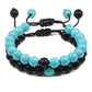 2PCS/Set Braided Bracelets Men Natural Stone YingYang Lava Bead Bracelet Yoga Bangles Best Friend Jewelry Couple Gift Set Unisex