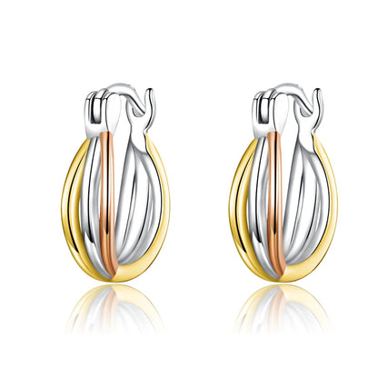 WOSTU - Pendientes de plata de ley 925 con diseño de Twist of Fate, esmalte rosa, joyería fina para mujer, regalo