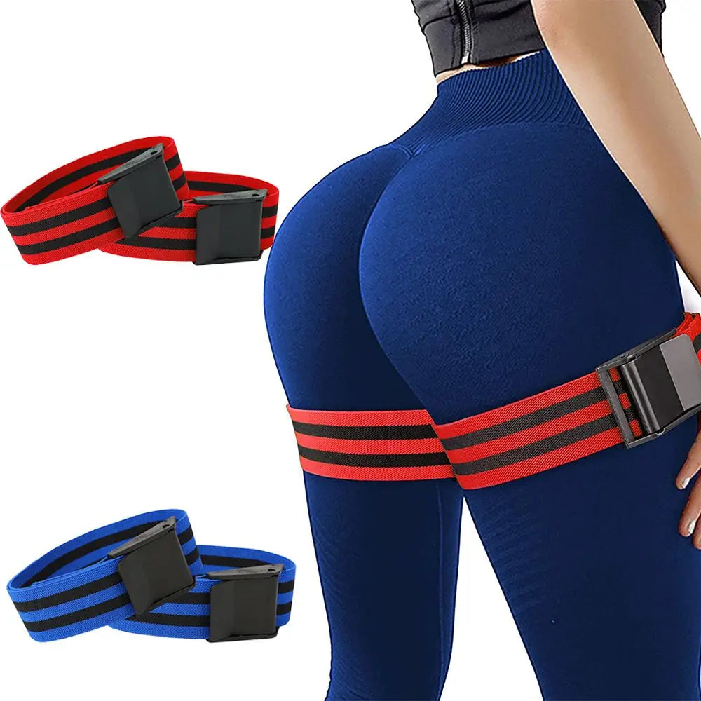 2 bandas de restricción del flujo sanguíneo BFR para entrenamiento de oclusión, ideales para glúteos y caderas. Accesorios deportivos.