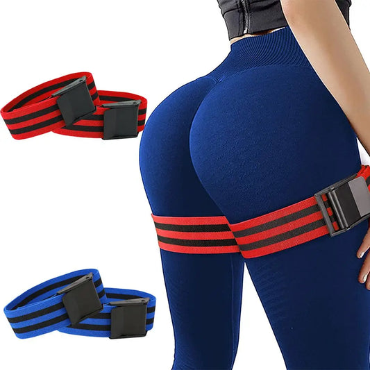 Lot de 2 bandes de restriction du flux sanguin BFR pour l'entraînement à l'occlusion, pour les fessiers et les hanches, accessoires de sport pour femmes