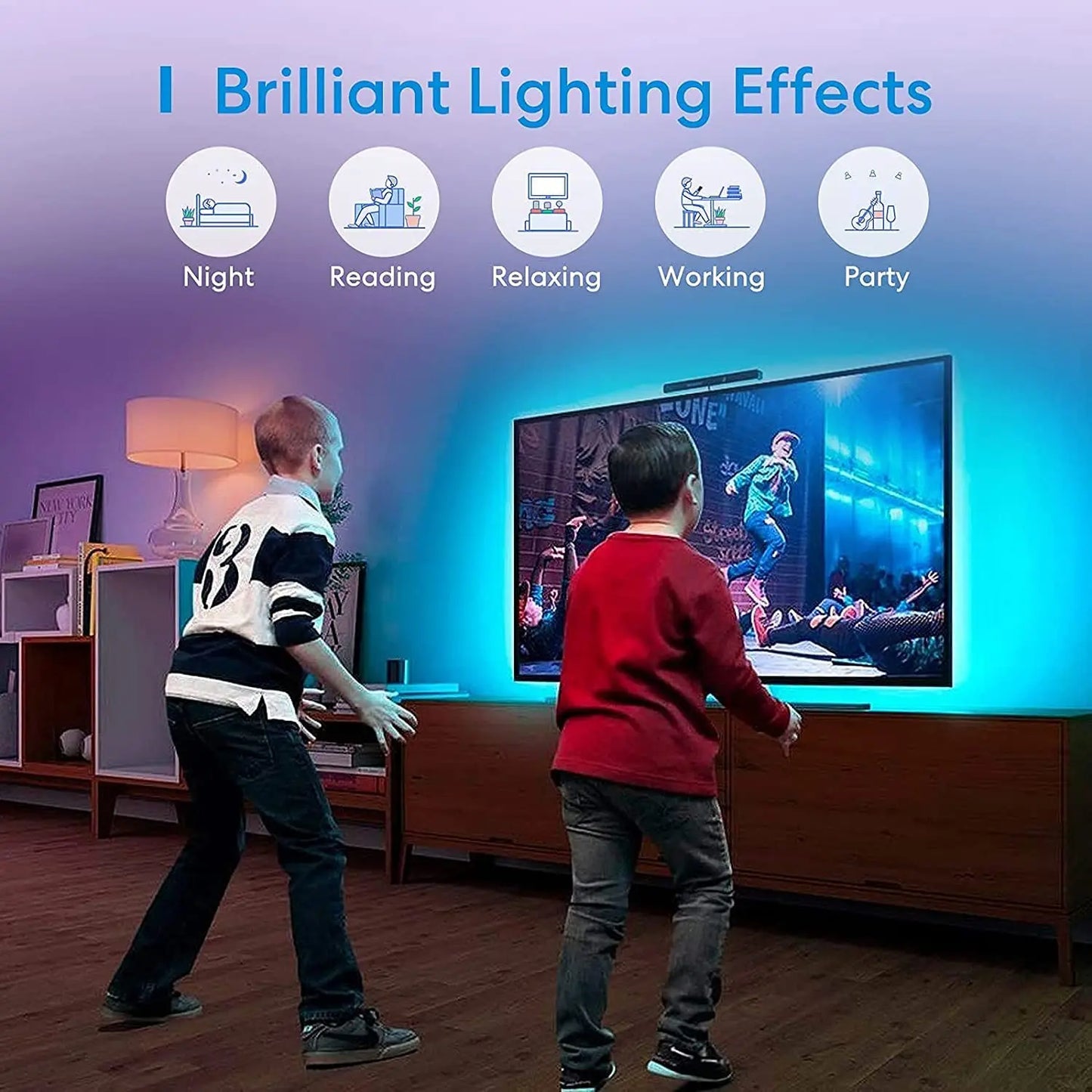 Meross Wi-Fi Smart Light Strip WiFi Tunnable RGBCW Lighting US/EU Version Support HomeKit Alexa Google Assistant SmartThings 5M