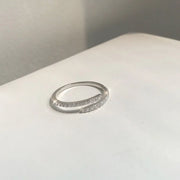 New 2024 Minimalist Thin Rings For Women Wedding Brilliant Cubic Zircon High Quality Versatile Female Finger Ring Jewelry