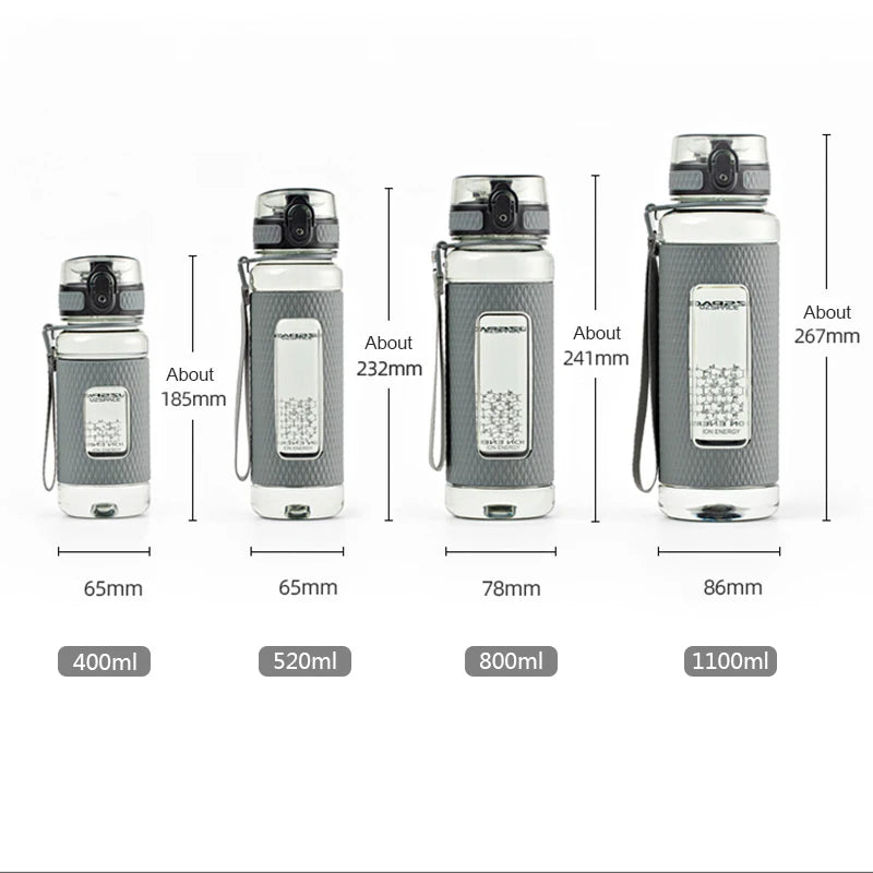 Bouteilles d'eau de sport UZSPACE sans BPA, portables, anti-chute, anti-fuite, grande capacité, bouilloire de fitness, bouteille en plastique Tritan