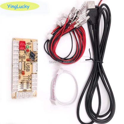 2X Zero Delay Arcade USB ENCODEUR PC VERS JOYSTICK POUR SANWA 5 BROCHES &amp; JOYSTICK &amp; BOUTON 2,8 MM