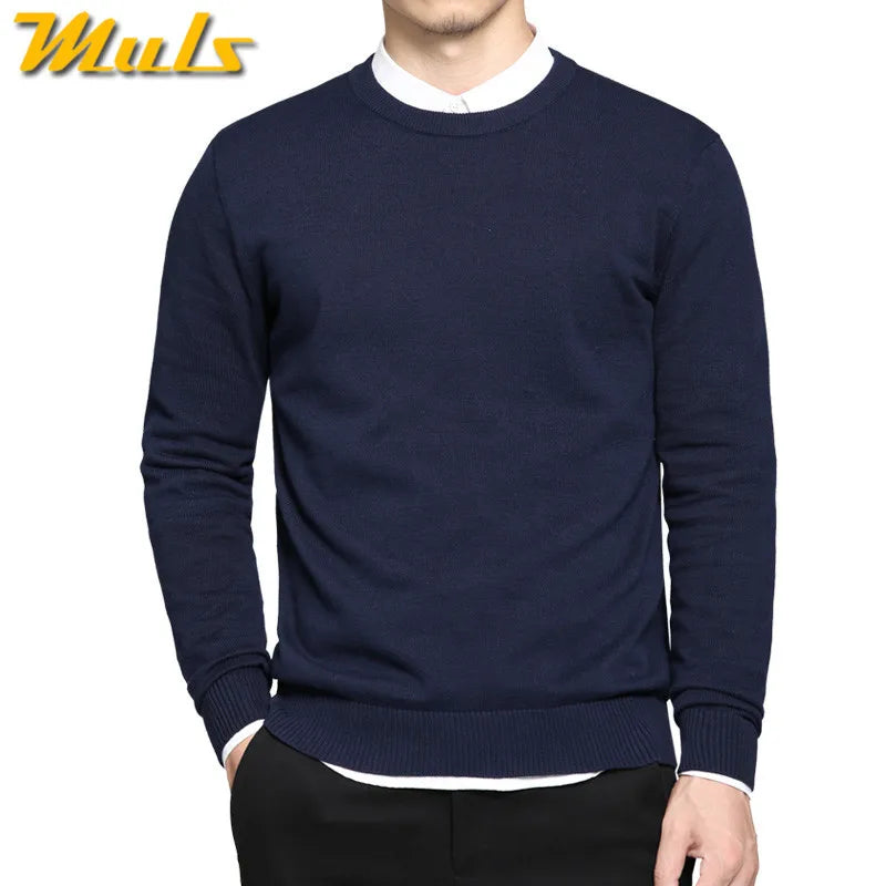 Suéteres para hombre talla 5XL, primavera 2024, nuevos suéteres de algodón con cuello redondo, suéteres de punto para invierno y otoño para hombre, azul, gris, negro, verde y rojo