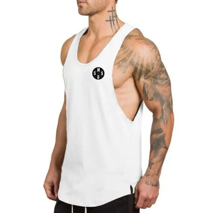 Brand mens sleeveless shirts Summer Cotton Male Tank Tops gyms Clothing Bodybuilding Undershirt Fitness tanktops tees