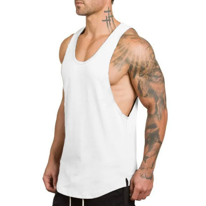 Chemises sans manches pour hommes, débardeurs d'été en coton pour hommes, vêtements de gym, de musculation, de fitness