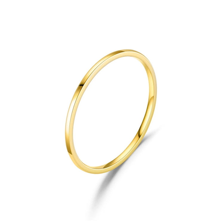 2MM Thin Titanium Steel Silver color Couple Ring Smooth Simple Fashion Rose Gold Color Finger Ring For Women and Men mens gifts