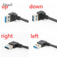 USB 3.0 Extension Cable Up Down Left Right Angle 90 Degree Male To Female Super Speed 5Gbps USB Data Sync Charging Cables
