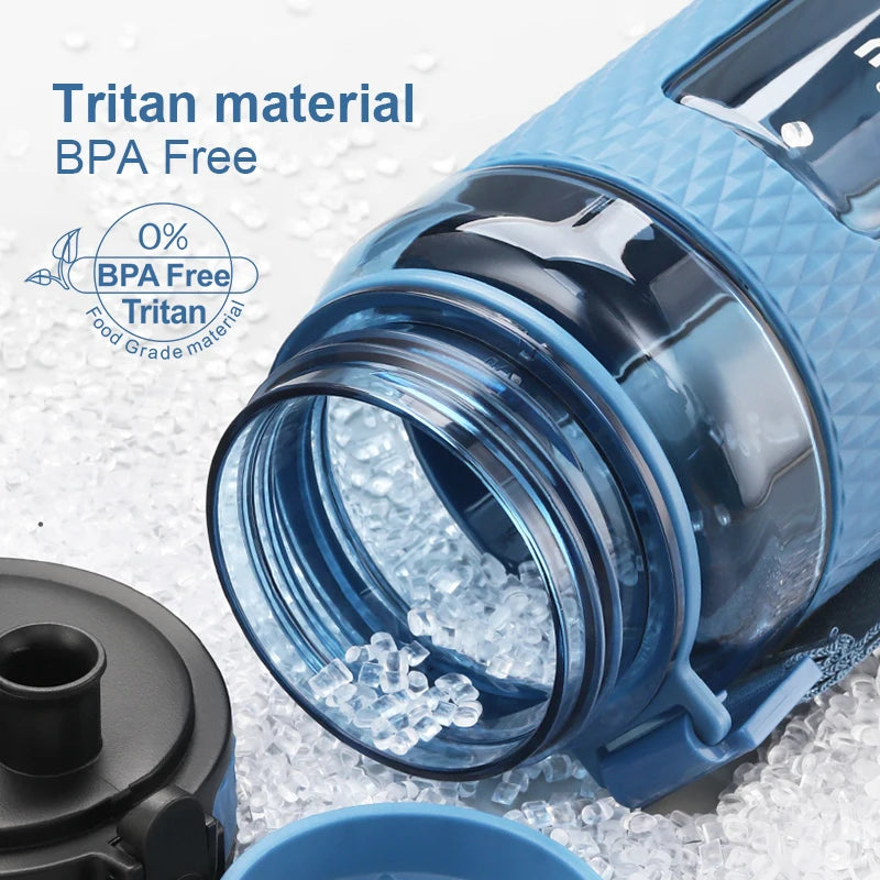 Bouteilles d'eau de sport UZSPACE sans BPA, portables, anti-chute, anti-fuite, grande capacité, bouilloire de fitness, bouteille en plastique Tritan