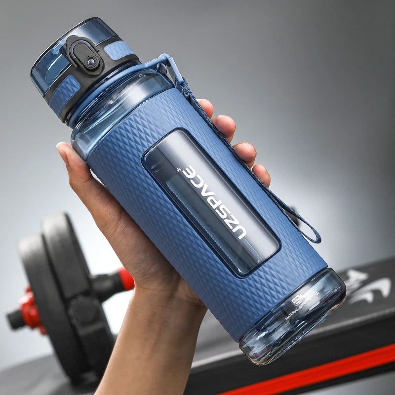 Bouteilles d'eau de sport UZSPACE sans BPA, portables, anti-chute, anti-fuite, grande capacité, bouilloire de fitness, bouteille en plastique Tritan