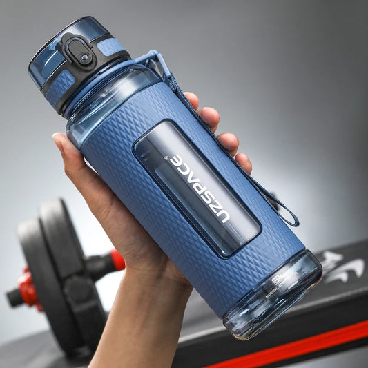 Bouteilles d'eau de sport UZSPACE sans BPA, portables, anti-chute, anti-fuite, grande capacité, bouilloire de fitness, bouteille en plastique Tritan
