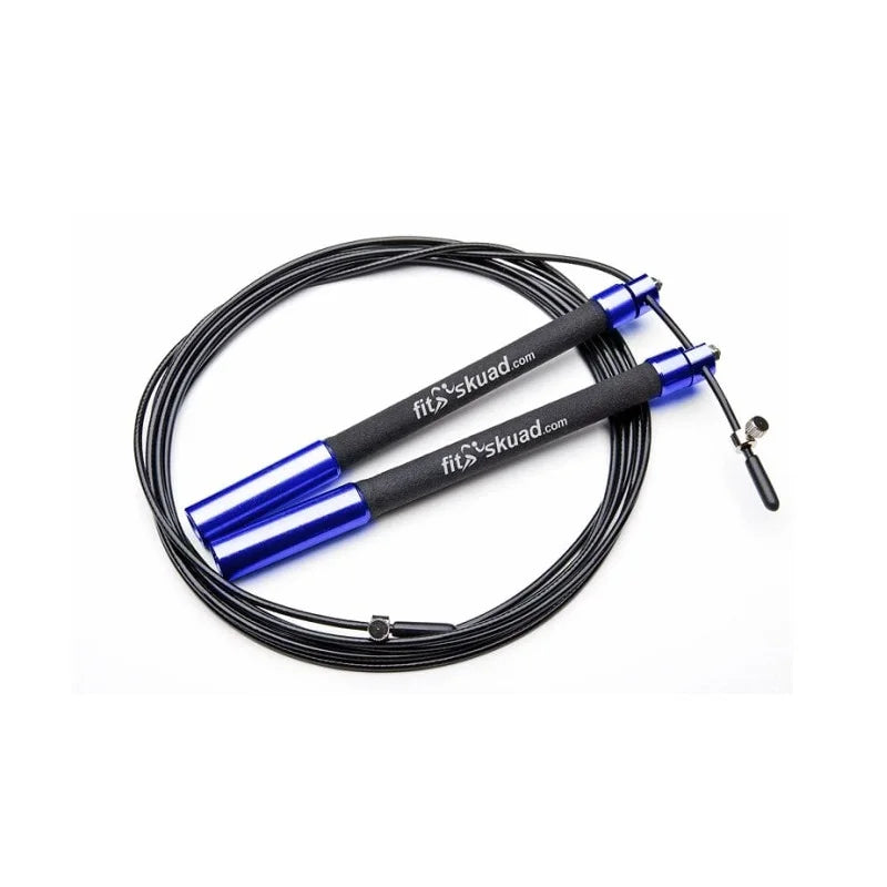 Cuerda de saltar Fitskuad Speed, resistente, ajustable, ligera, con asas de aluminio macizo y rodamientos de bolas, suave para CrossFit.