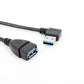 USB 3.0 Extension Cable Up Down Left Right Angle 90 Degree Male To Female Super Speed 5Gbps USB Data Sync Charging Cables