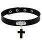 Gargantilla gótica unisex para mujer y niña, collar de cuero con remaches, estilo rock, Kpop, punk, gargantilla negra, collar genial.
