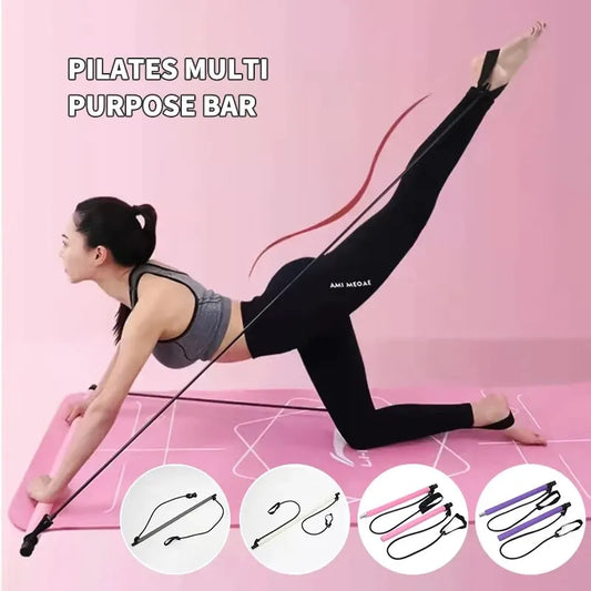 Pilates Stick Multi Functional Fitness Stick Pilates Equipment Yoga Home Elastic Training Pulling Force Rope