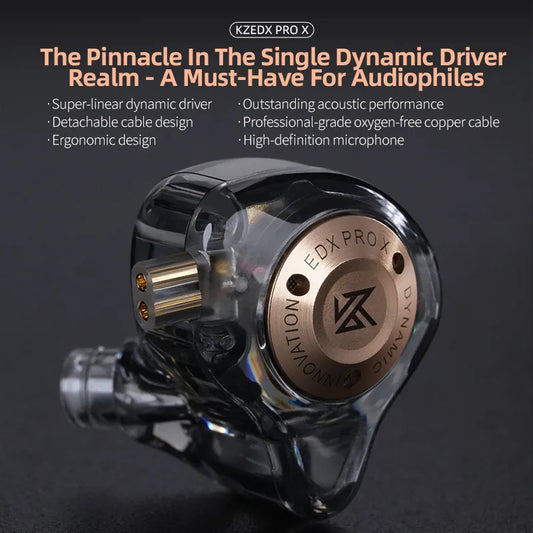 KZ EDX Pro X casque de conduite dynamique écouteurs de surveillance intra-auriculaires casque HIFI basse hi-fi casque de sport de scène