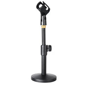 Professional Microphone Stand Pedestal Feet Lifting Adjustable Desk Shelf Bracket Speech Live Microphone Accessories Mic Holder