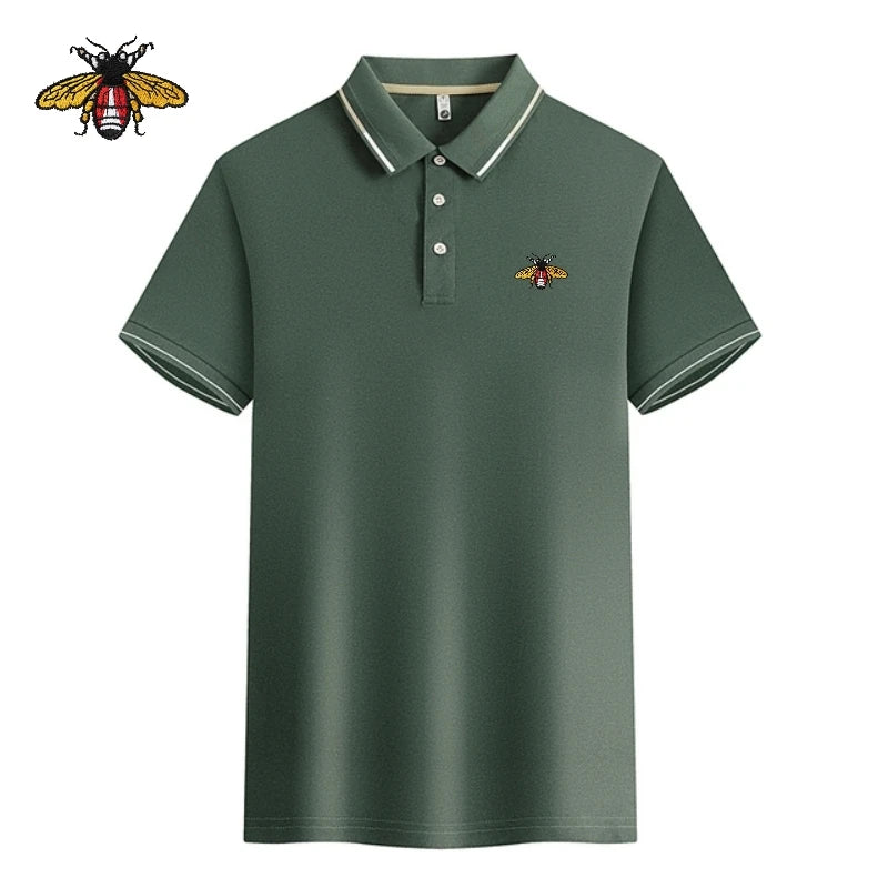 Summer New High Quality Embroidered Polo Shirt, Family Wear, Men's Fashion, Leisure, Breathable, Cool Short Sleeve T-shirt Top