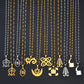 Anniyo African Symbol Pendant Necklaces Gold Color/Silver Color Ghanaian Gye Ethnic Jewelry Traditional Accessories #125321