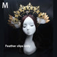 Diadema gótica Lolita con halo, diadema barroca de reina y princesa, diadema de diosa del sol y diablo, accesorios para el cabello punk de Halloween