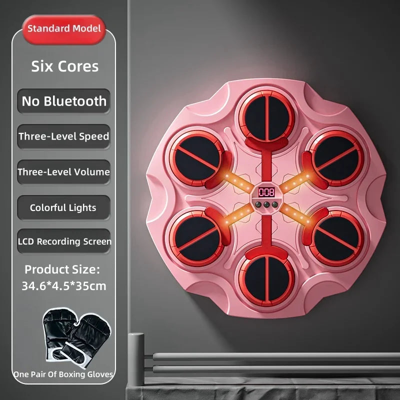 Boxing Music Machine Children's Boxing Wall Target Home Wall-Mounted Boxing Machine Six-Target Intelligent Boxing Training