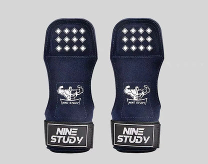 Cowhide Gym Gloves Grips Anti-Skid Weight Lifting Grip Pads Deadlifts Workout Fitness Gloves Pull Ups Bracer Protection 1 Pair