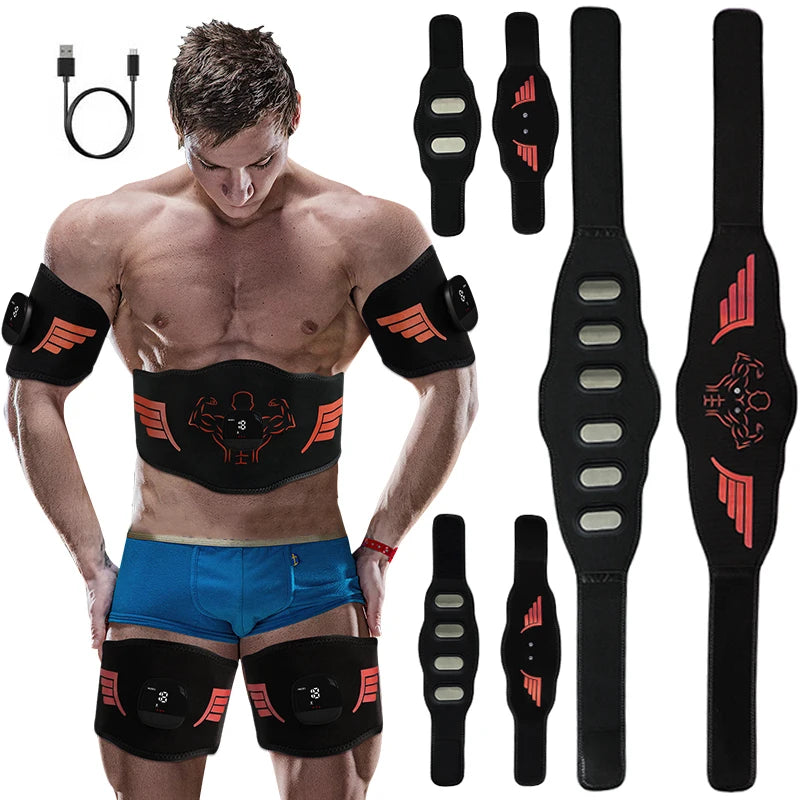 Nuevo entrenador EMS, estimulador muscular abdominal, cinturón adelgazante, monitoriza el consumo de calorías para brazos y piernas, equipo de fitness para bajar de peso.
