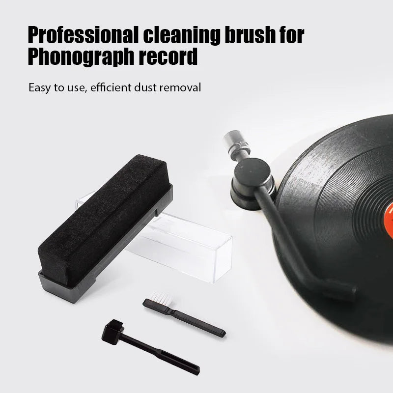 Hot Sale Anti-Static Velvet Brush Phonograph Cleaning Brush Dust Remover for CD/LP Vinyl Phonograph Turntable Player Accessories