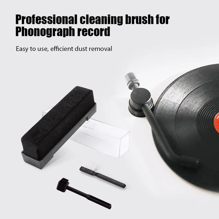 Hot Sale Anti-Static Velvet Brush Phonograph Cleaning Brush Dust Remover for CD/LP Vinyl Phonograph Turntable Player Accessories