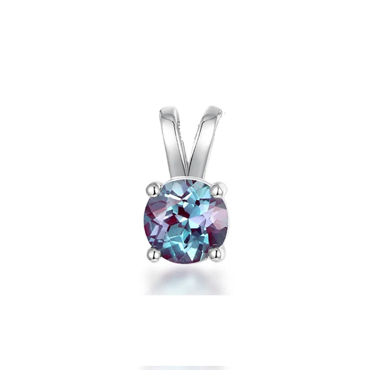 ALLNOEL 0.6ct Alexandrite Pendant for Women 925 Sliver Color Changing Gemstone Anniversary Birthday Gifts Fine Jewelry Wholesale
