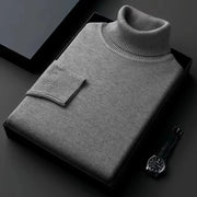 New Mens Long Sleeve Knitted Sweaters Solid Color Turtleneck Coats Slim Fit Pullover Men Clothing Lightweight Streetwear