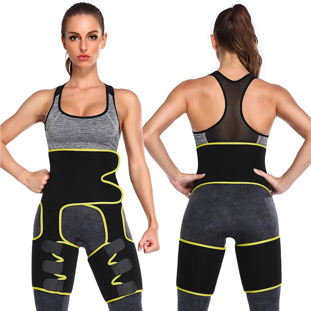 Ceinture amincissante 3 en 1 pour femme, gaine amincissante pour la taille et les cuisses, idéale pour l'entraînement, modelage du corps, perte de poids, rehaussement des fesses