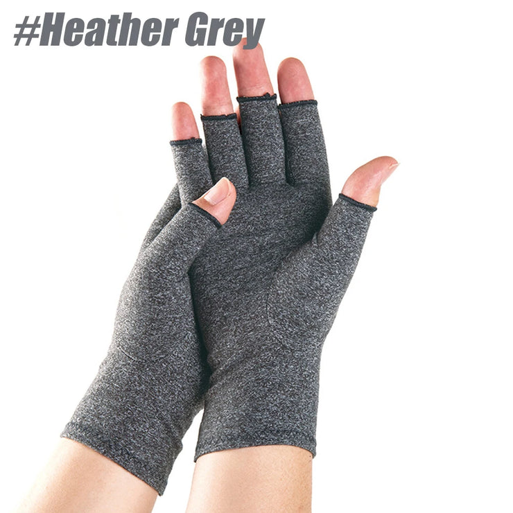 1Pair Arthritis Compression Gloves for Women Men,  Fingerless Hand Thumb Therapy Wristband Gloves for Typing and Daily Work